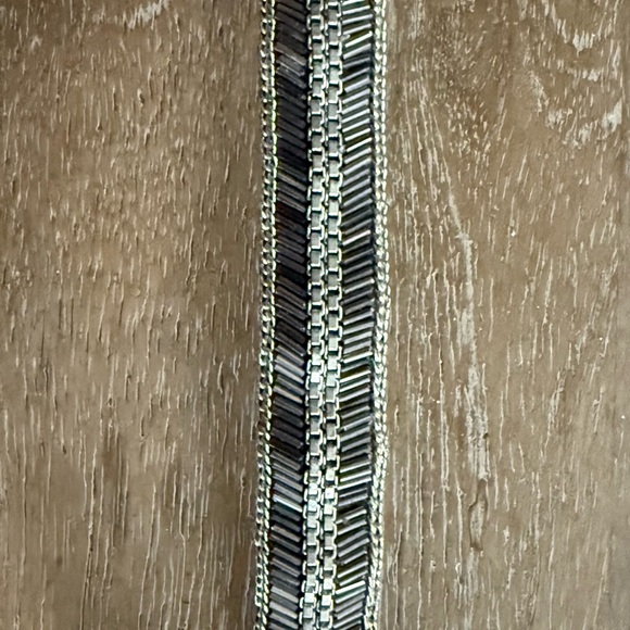 ❤️ Stella & Dot | *RETIRED* Silver Beaded Leather Wrap Bracelet - Picture 6 of 7